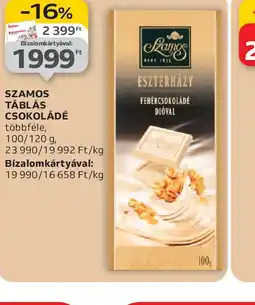 Auchan Szamos Táblás Csokoládé ajánlat