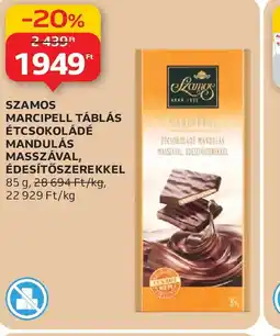Auchan Szamos Marcipell Táblás Étcsokoládé ajánlat