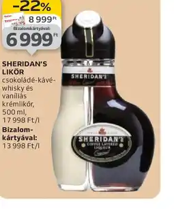 Auchan Sheridan's Likőr ajánlat