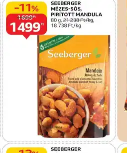 Auchan Seeberger Mézes-ss pirított mandula ajánlat
