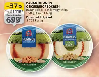 Auchan Fanan hummus csicseriborsokrem ajánlat