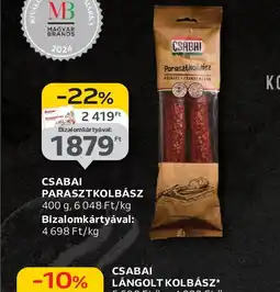 Auchan Csabai Parasztkolbász ajánlat