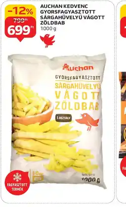 Auchan Auchan Gyorsfagyasztott Sárgahüvelyű Vágott Zöldbab ajánlat