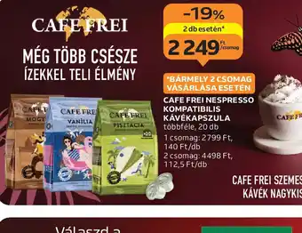 Auchan Cafe Frei Nespresso Kompatibilis Kávékapszula ajánlat