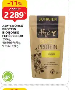 Auchan Aby's Bors Protein Bio Bors Fehérjepor ajánlat