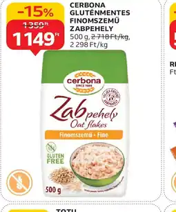 Auchan Cerbona Gluténmentes Finomszemű Zabpehely ajánlat