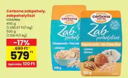 Spar Cerbona zabpehely, zabpehelyliszt ajánlat