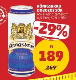 PENNY Königsbrau Dobozos Sör ajánlat