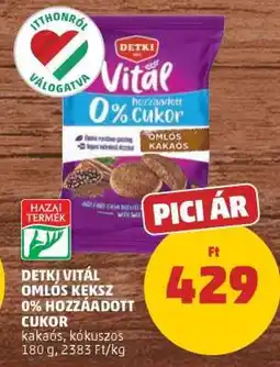 PENNY Detki Vitál Omlós Keksz 0% Hozzáadott Cukor ajánlat