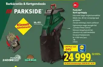 Lidl PARKSIDE Kerti aprítógép ajánlat