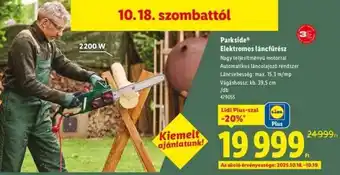Lidl PARKSIDE Elektromos láncfűrész ajánlat