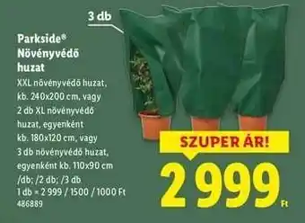 Lidl PARKSIDE Növényvédő huzat ajánlat