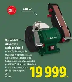 Lidl PARKSIDE Állványos szalagcsiszoló ajánlat