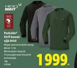 Lidl Parkside Férfi hosszú ujjú felső ajánlat
