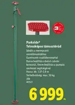 Lidl PARKSIDE Teleszkópos támasztórúd ajánlat
