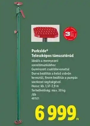 Lidl PARKSIDE Teleszkópos támasztórúd ajánlat
