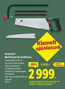 Lidl PARKSIDE Multifunkciós kézifűrész ajánlat
