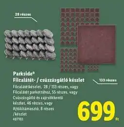 Lidl PARKSIDE Filcalátét- / csúszásgátló készlet ajánlat