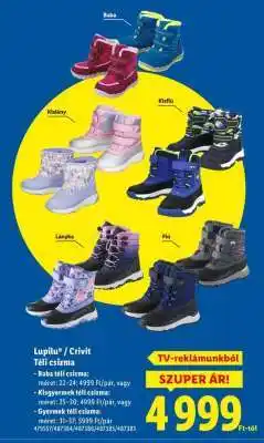 Lidl Lupilu / Crivit Téli csizma ajánlat