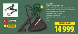 Lidl PARKSIDE Akkus lombszívó / -fúvó ajánlat