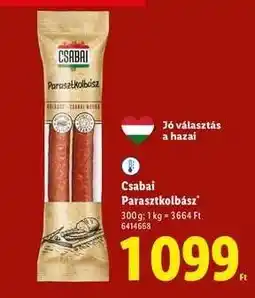 Lidl Csabai parasztkolbász ajánlat