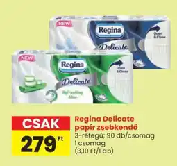 Spar Regina Delicate papír zsebkendő ajánlat