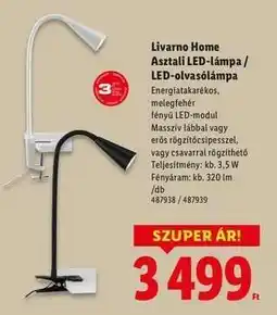 Lidl LIVARNO home Asztali LED-lámpa / LED-olvasólámpa ajánlat
