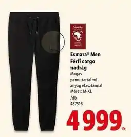Lidl Esmara Men Férfi cargo nadrág ajánlat
