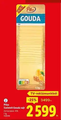 Lidl Pilos Szeletelt Gouda sajt ajánlat