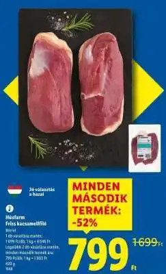 Lidl Húsfarm Friss kacsamellfilé ajánlat
