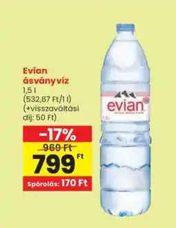 Spar EVIAN ásványvíz ajánlat