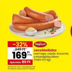 Spar Lecsókolbász ajánlat