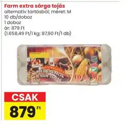 Spar Farm extra sárga tojás ajánlat