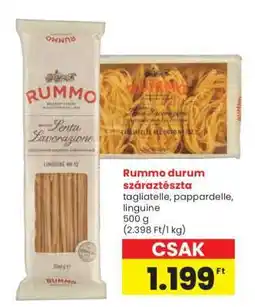 Spar Rummo durum száraztészta ajánlat