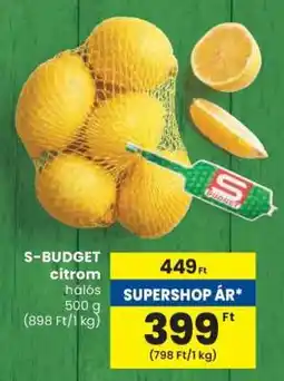 Spar S-BUDGET citrom ajánlat
