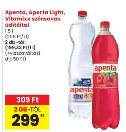 Spar Apenta, Apenta Light, Vitaminxx szénsavas üdítőital ajánlat