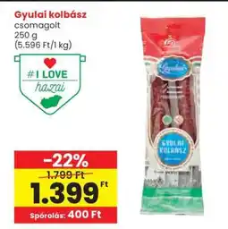 Spar Gyulai kolbász ajánlat