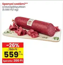 Spar Spanyol szalámi ajánlat