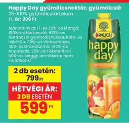 Spar Happy Day gyümölcsnektár, gyümölcslé ajánlat