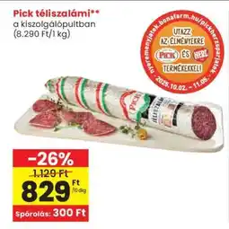 Spar PICK Téliszalámi ajánlat