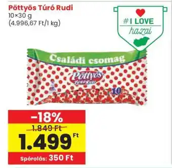 Spar PÖTTYÖS Túró Rudi ajánlat