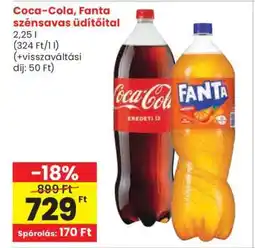 Spar Coca-Cola, Fanta szénsavas üdítőital ajánlat