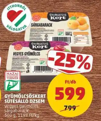 PENNY GYÜMÖLCSÖSKERT SÜTÉSÁLLÓ DZSEM ajánlat