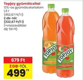 Spar Topjoy gyümölcsital ajánlat