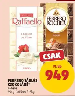 PENNY FERRERO TÁBLÁS CSOKOLÁDÉ ajánlat