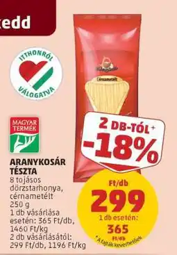 PENNY Aranykosár Tészta ajánlat