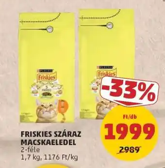 PENNY FRISKIES Száraz macskaeledel ajánlat