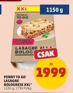 PENNY PENNY TO GO Lasagne Bolognese XXL ajánlat