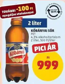 PENNY Kőbányai Sör ajánlat