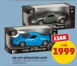 PENNY DIE CAST HÁTRAHÚZÓS AUTÓ ajánlat